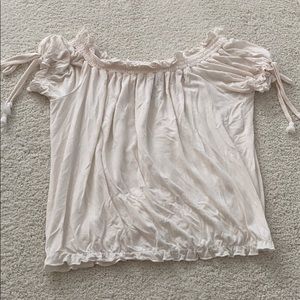 Off the shoulder cropped blouse